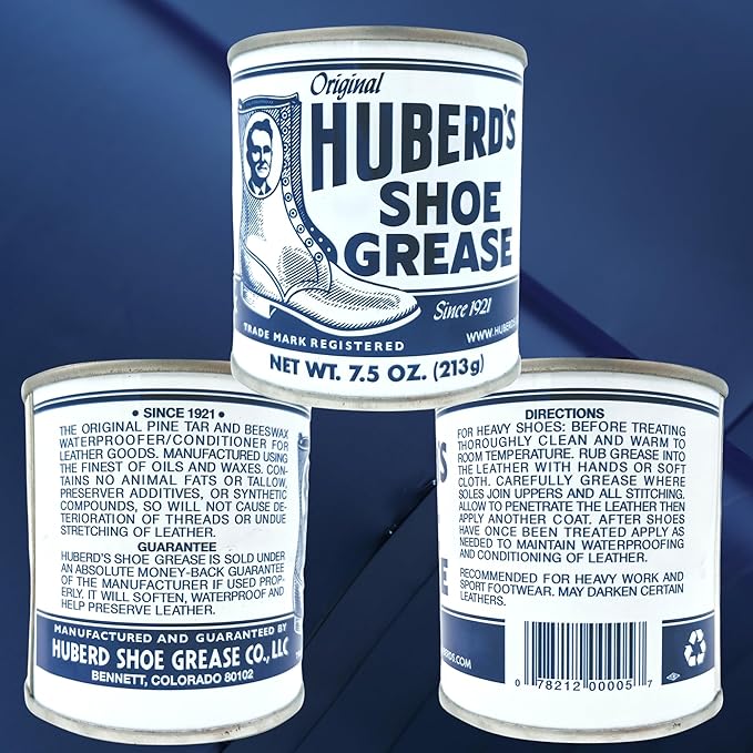 Huberd's Shoe Grease 7.5 oz – Leather Conditioner and Waterproofer for Boots, Shoes, & Gear. Deep Conditioning to Rejuvenate and Protect Leather - Since 1921