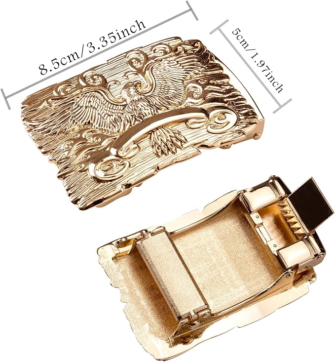 Dubulle Designer Mens Belts, Sliding Automatic Buckle Ratchet Dress Belt TOP Genuine Leather Strap Gifts