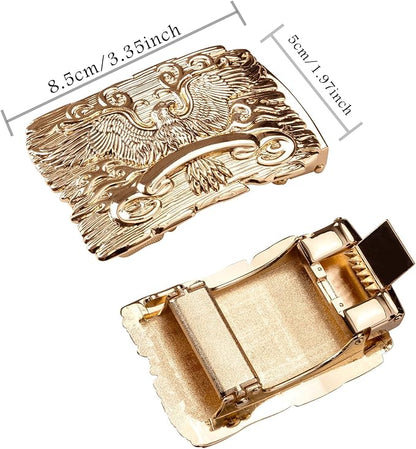 Dubulle Designer Mens Belts, Sliding Automatic Buckle Ratchet Dress Belt TOP Genuine Leather Strap Gifts