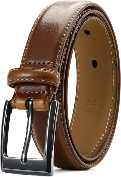 CHAOREN Mens Belts Leather Gift for Men - Ideal Match for Mens Dress Shoes