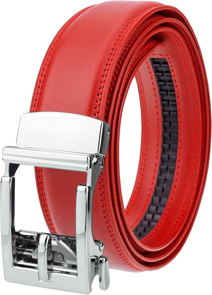 Gelante Ratchet Belt for Men, Mens Belts Leather 1.3'' Adjustable Trim to Fit Dress Belt