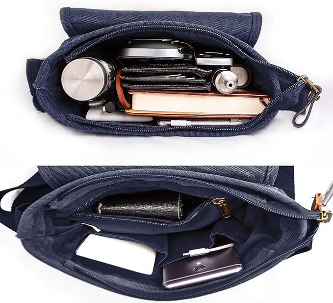 Canvas Messenger Bag Small Crossbody Bag Casual Travel Working Tools Bag Shoulder Bag Hold Phone Handset Anti Theft | Small, Casual, Travel, Working Tools Bag, Hold Phone, Handset