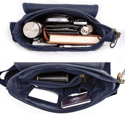 Canvas Messenger Bag Small Crossbody Bag Casual Travel Working Tools Bag Shoulder Bag Hold Phone Handset Anti Theft | Small, Casual, Travel, Working Tools Bag, Hold Phone, Handset