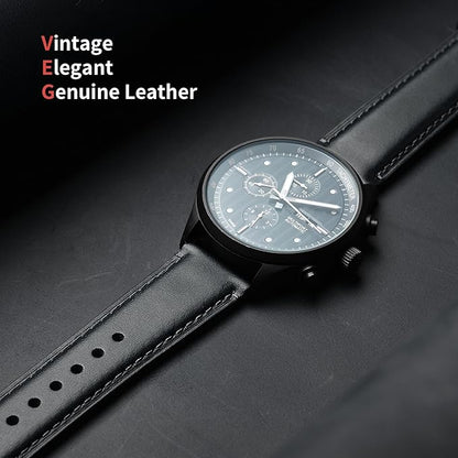 Fullmosa Watch Bands,18mm 19mm 20mm 22mm 24mm Quick Release Leather Watch Band Strap - Burnished Leather Watch Band Vintage Wristband