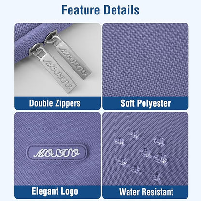 MOSISO Laptop Case 15 inch, 15 inch Laptop Sleeve Compatible with MacBook Air M5 A3448 M4 A3241 M3 A3114 M2 A2941 2026-2023, Dell XPS, Polyester Vertical Computer Sleeve Bag with Pocket, Lavender Gray