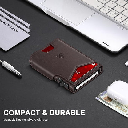 SEMORID Wallet for Men Wallet with Slim Pop Up Card Holder 9-13 Cards, Bifold Minimalist Smart Wallet RFID Blocking Credit Card Holder with ID Window & Stretchable Cash Slot