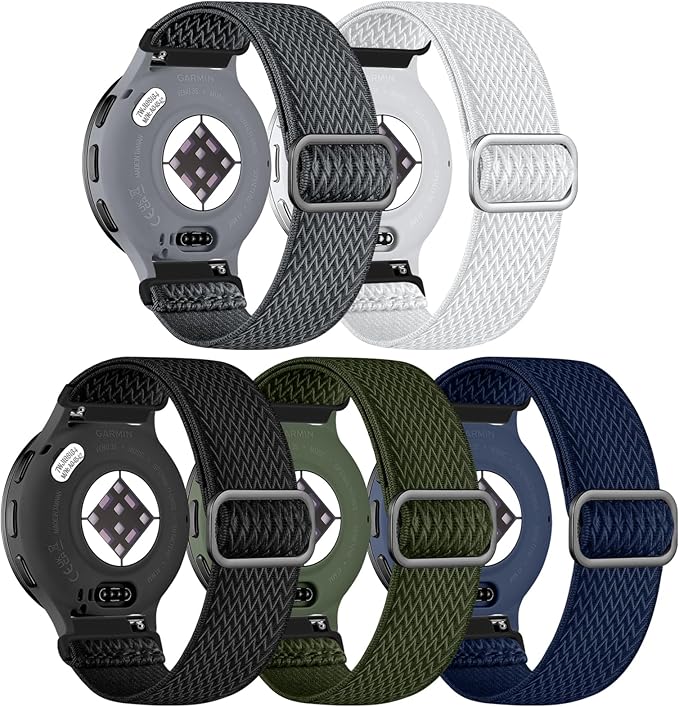GEAK Quick Release Strap Compatible with Garmin Venu 3S/ Venu 2S Watch Band, 18mm Watch Band Soft Nylon Breathable Sport Strap for Venu 4 41mm/Vivoactive 4S Watch Band/Forerunner 265s/255s Men Women
