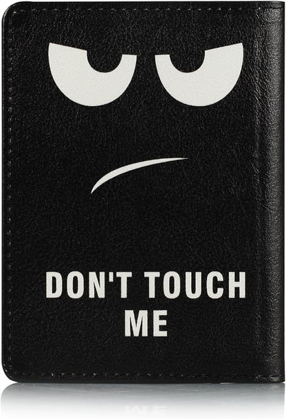 Passport Holder Cover Case PU Leather RFID Blocking Card Pockets Holder Cute Luggage Magnetic Wallet Passport Holder Case for travel Women Men, Don't Touch