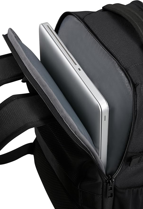 Samsonite Roader Cabin Backpack 40 x 30 x 20 cm Hand Luggage for Ryanair, Wizz Air & Vueling, Underseat Bag with Laptop Compartment 15.6 Inches, 26 L, 0.70 kg, Black (Deep Black)