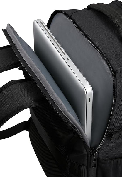Samsonite Roader Cabin Backpack 40 x 30 x 20 cm Hand Luggage for Ryanair, Wizz Air & Vueling, Underseat Bag with Laptop Compartment 15.6 Inches, 26 L, 0.70 kg, Black (Deep Black)