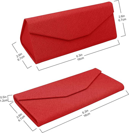 Real Sic Glasses Case for Men and Women - Magnetic Folding Hard Shell Sunglass Holder - Inspired by Solid Color