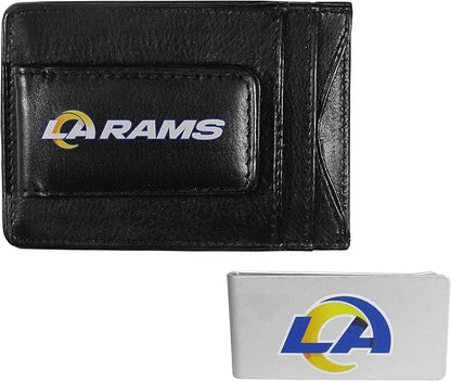 Siskiyou Sports NFL unisex Leather Cash & Cardholder & Money Clip