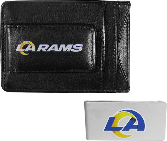 Siskiyou Sports NFL unisex Leather Cash & Cardholder & Money Clip