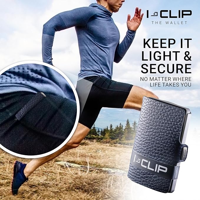 I-CLIP, Premium Men's Leather Wallet, Versatile Changeable Money clip, Secure Card Holder, Compact Men's Wallet Minimalist, Sleek Slim Design, Perfect Money Clip Wallet for Men
