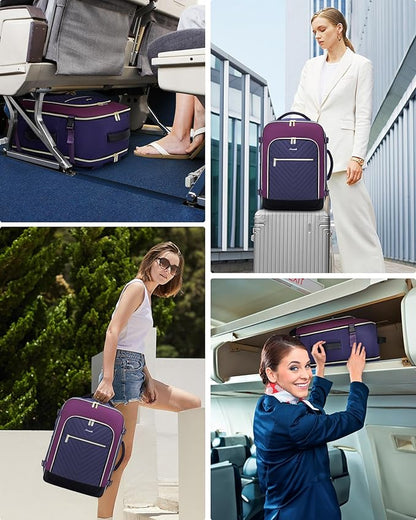 LOVEVOOK Large Travel Backpack for Women, TSA Carry on Backpack for Airplanes, 40L Personal Item Travel Bag for Women fits 17" Laptop,Waterproof Carry on Bag Airplane Approved with 3 Packing Cubes