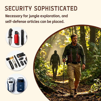 FANNING511 Double Shoulder Armpit Bag for Men Vest Bag Multi Pocket Underarm Pouch for Travel Outdoor Running cycling