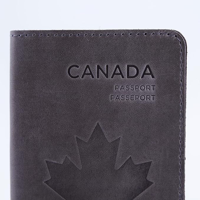 INCARNE Leather Passport Holder for Travel - Passport Case - Passport Wallet for Men - Passport Cover for Women Sleeve Protector - Travel Essentials Vacation Luggage Travel Gifts - Vintage Gray