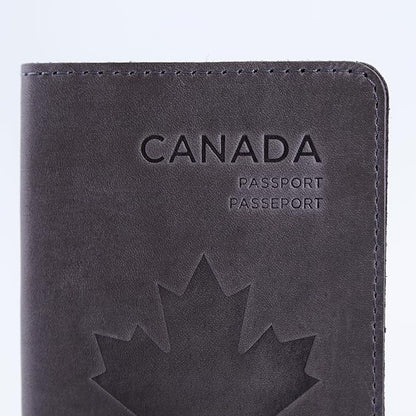 INCARNE Leather Passport Holder for Travel - Passport Case - Passport Wallet for Men - Passport Cover for Women Sleeve Protector - Travel Essentials Vacation Luggage Travel Gifts - Vintage Gray