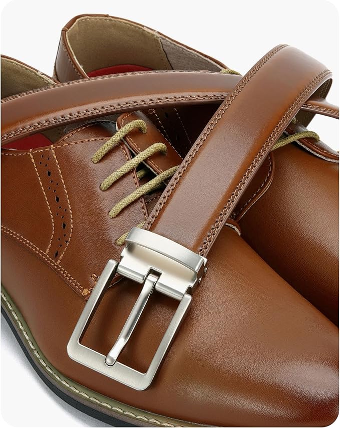 CHAOREN Mens Belt Leather - 1 3/8" Dress Belts for Men - Considerate Gift for Work Business Casual Jeans