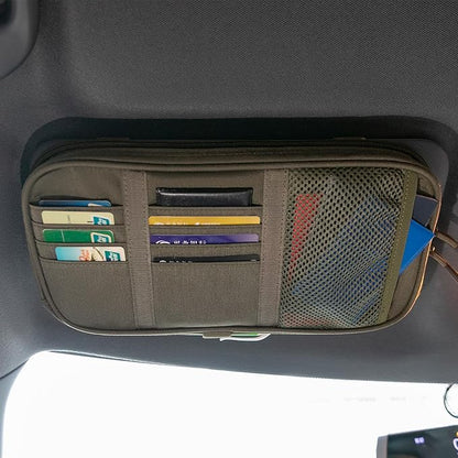 EXCELLENT ELITE SPANKER Car Sun Visor Organizer Auto Interior Accessories Visor Storage Pouch Holder for Car, SUV, Truck with Multi-Pocket(Ranger Green)