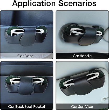 KINIVA Sunglass Clip & Holder, Magnetic Glasses Case for Car Organizer