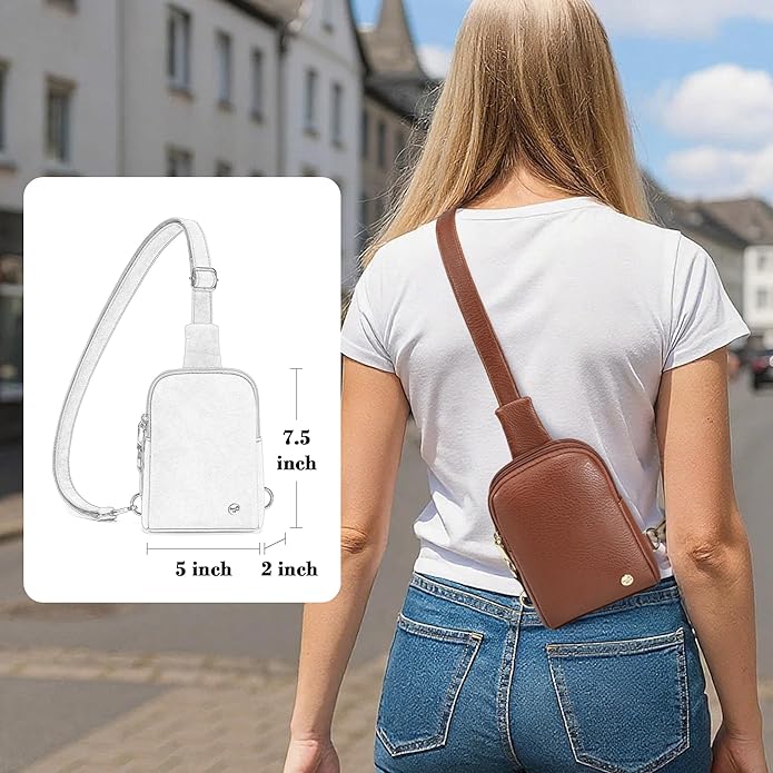 INICAT Small Sling Bag for Women Everyday & Travel Crossbody Bags Lightweight Cross Body Purses Vegan Leather