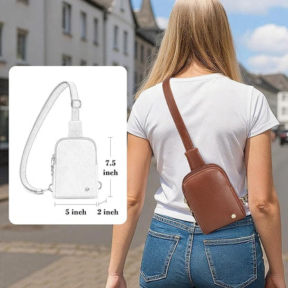 INICAT Small Sling Bag for Women Everyday & Travel Crossbody Bags Lightweight Cross Body Purses Vegan Leather
