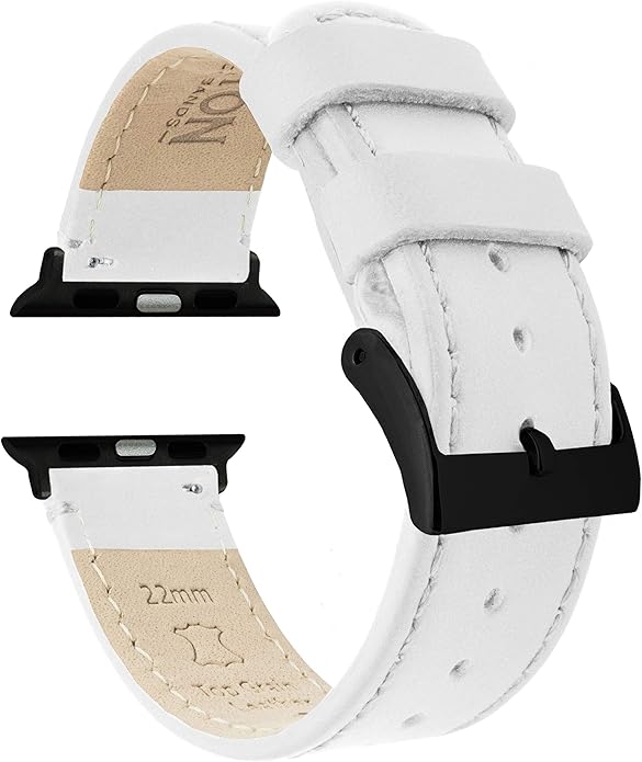 BARTON WATCH BANDS - Top Grain Leather Watch Bands Compatible with Apple Watch Models - 1, 2, 3, 4, 5, 6, 7, 8, 9, 10, SE, Ultra & Ultra 2