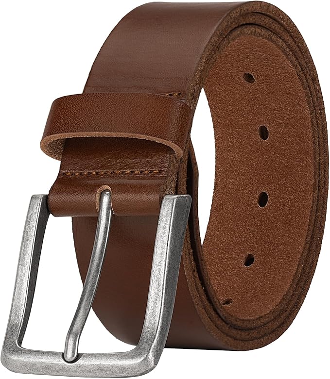 Thicken Full Grain Leather Mens Belt Heavy Duty Mens Work Belt Mens Belt High Hardness Buckle Packed In Gift Box