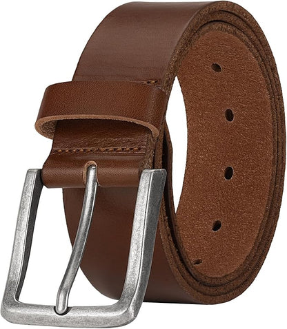 Thicken Full Grain Leather Mens Belt Heavy Duty Mens Work Belt Mens Belt High Hardness Buckle Packed In Gift Box