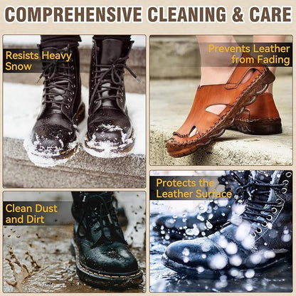 Saddle Soap for Leather with Sponge, All-Natural Leather Cleaner and Conditioner kit to Clean, Condition, Protect & Waterproof, Boots, Bags, Shoes, Furniture, Car & Jackets (4.23 oz)