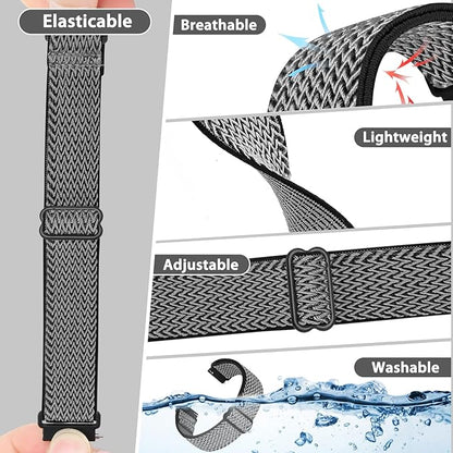 TumpCez Quick Release Watch Band - Choice of Width -18mm 19mm 20mm 22mm 24mm Watch Bands, Solo Loop Adjustable Elastic Nylon Watch Straps Replacement Wristband for Men Women