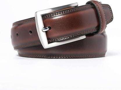 Fabio Valenti Genuine Leather Dress Belts For Men - Mens Belt For Suits, Jeans, Uniform With Single Prong Buckle