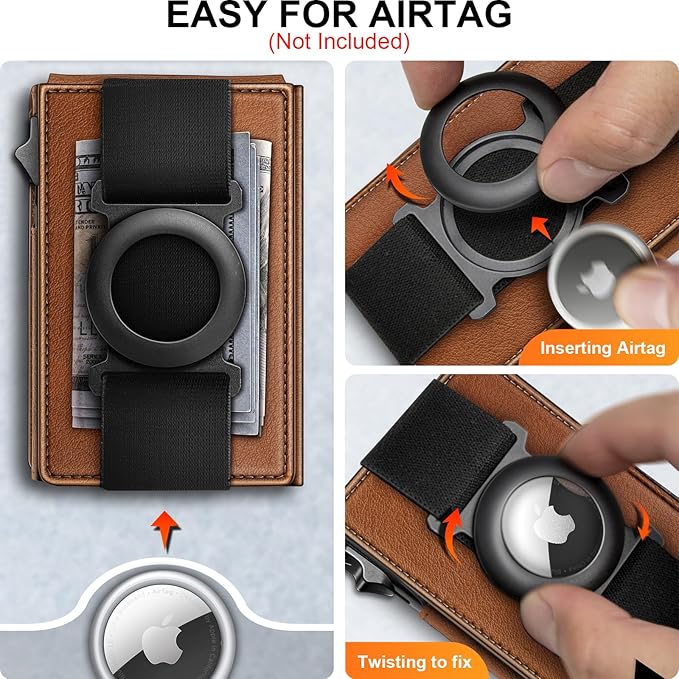 BULLIANT Men Wallet Gift Boxed,Slim Front Pocket Wallet Money Clip Card Holder 3.8"x2.7",Pop-up Access