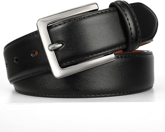 Men's Genuine Leather Dress Belt, 1 3/8" Classic Mens Jeans Pants Belt for Work Business Casual Golf