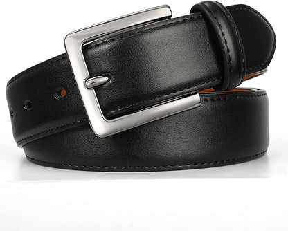 Men's Genuine Leather Dress Belt, 1 3/8" Classic Mens Jeans Pants Belt for Work Business Casual Golf