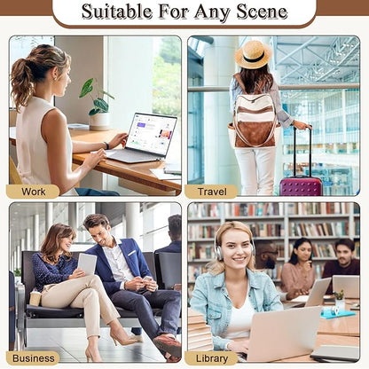 AGLOD Vegan Leather Laptop Backpack for Women 15.6 Inch Work Backpack Purse for Travel College