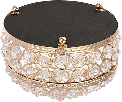 Hipiwe Crystal Jewelry Box Jewelry Trinket Organizer Box Gold Treasure Box Luxury Home Decor Ring Earrings Storage Holder Keepsake Box for Women,X-Large