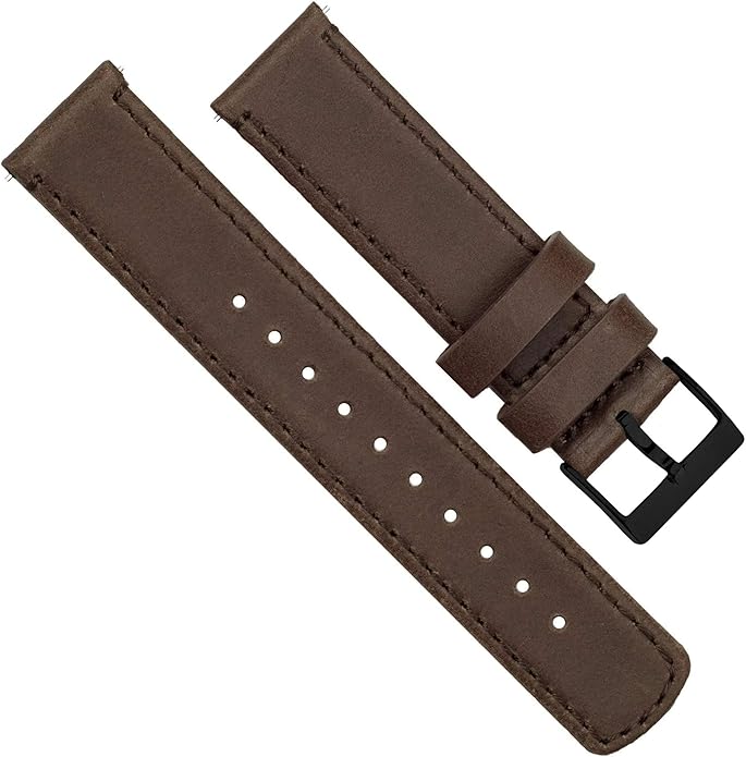 BARTON WATCH BANDS - Top Grain Leather Watch Bands Compatible with Apple Watch Models - 1, 2, 3, 4, 5, 6, 7, 8, 9, 10, SE, Ultra & Ultra 2