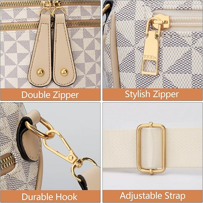 KKXIU Crossbody Sling Bag for Women Trendy Fanny Pack Vegan Leather Chest Bag | Trendy