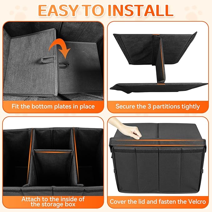 Car Seat Extender for Dogs, Backseat Extender for Large Dog up to 210 LBS, Foldable Back or Front Seat Extender for Most Cars Car Organizer Gap Filler