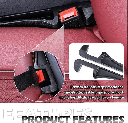 2PCS Upgraded Car Seat Gap Filler Organizer,Versatile Car Gap Filler Organizer with Hooks & Storage Slots Design,Soft Cars Seat Gaps Fillers Strip Cars Accessories Interior