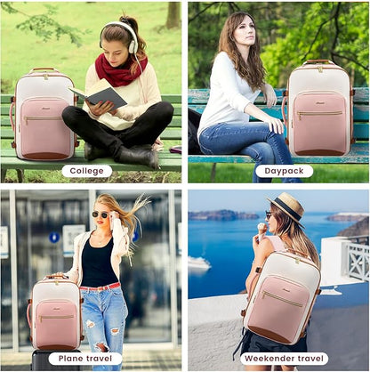 LOVEVOOK 40L Large Travel Backpack for Women Men, 17 Inch Carry on Backpack for Traveling on Airplane, Personal Item Travel Bag Airline Approved, Business Causal Weekender Backpacks