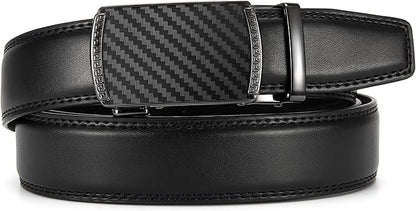 CHAOREN Mens Dress Belt - Mens Ratchet Belt Leather for Dress Pant - Micro Adjustable Belts Fit Everywhere