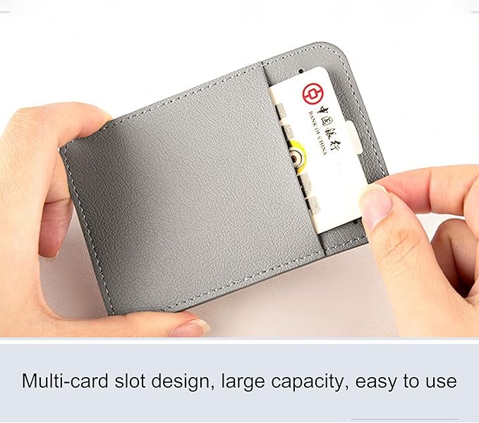 1 Pcs Leather ID Badge Holder - Vertical, Brown, Multiple Card Slots for Offices, Staff, Students, Employees