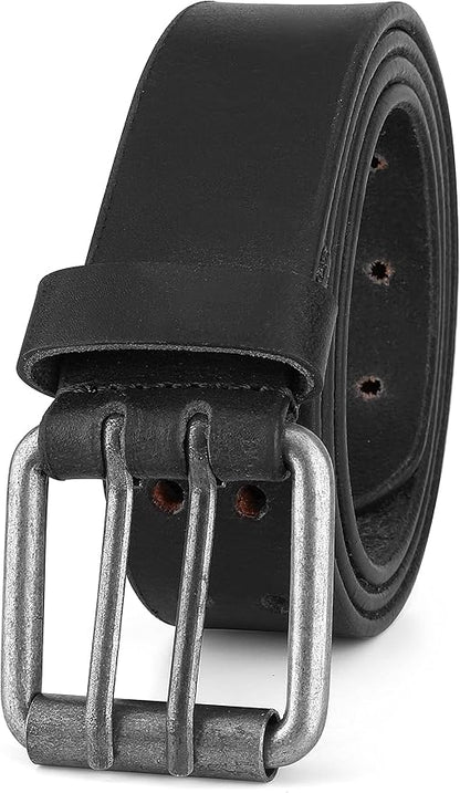 F&L CLASSIC Leather Work Belt, Heavy Duty Double Prong full grain Leather Belts for Men 1 1/2", Mens Casual Belts for Jeans