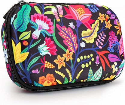 ZIPIT Flowers Pencil Case for Girls, Cute Pencil Box for School, Large Capacity Stationery Organizer Box
