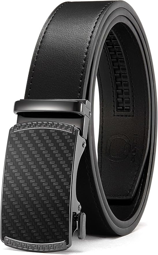 CHAOREN Mens Belt Leather Ratchet Belt - Customizable Fit, Effortless Style (35mm)