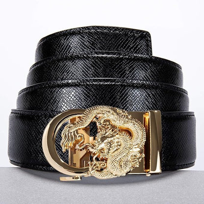 Dubulle Designer Mens Belts, Sliding Automatic Buckle Ratchet Dress Belt TOP Genuine Leather Strap Gifts