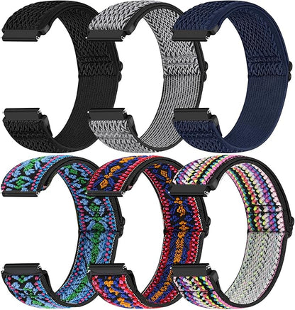 24mm Quick Release Elastic Watch Bands Compatible with Garmin Venu X1/Suunto 9/9 Baro/9 Titanium/D5/7/TicWatch Altas/Pro 5/Pro 5 Enduro/COROS Nomad/iTouch AIR 4 41mm 46mm/AIR 3 44mm/G-shock ga2100